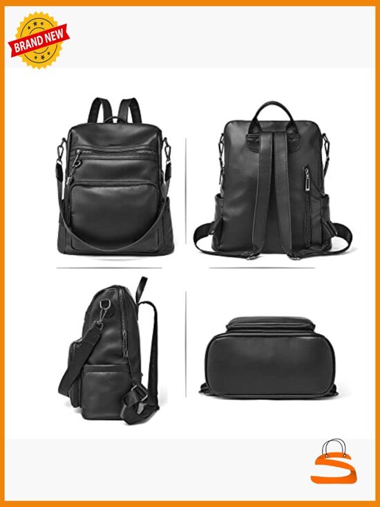Leather Backpack Purse for Women Fashion Tassel Large Travel Bag main image 5